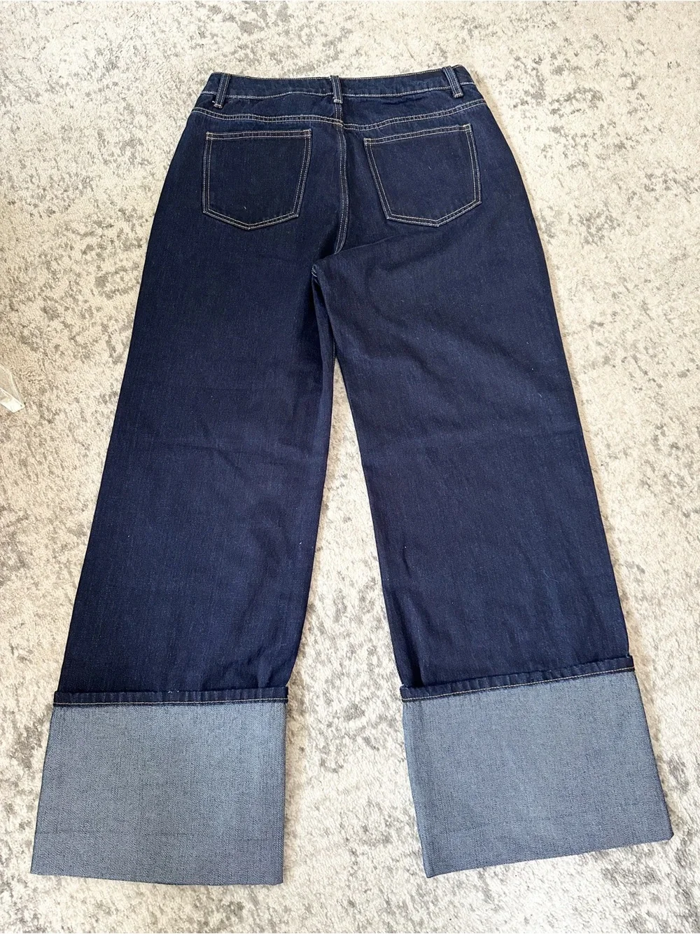 REVOLVE Superdown Cuffed High Waist Wideleg Jeans size 30 (measures 33”) - Picture 10 of 12
